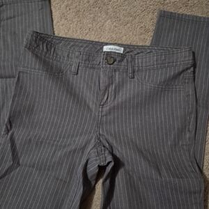 Calvin Klein Gray Pinstripe Pants